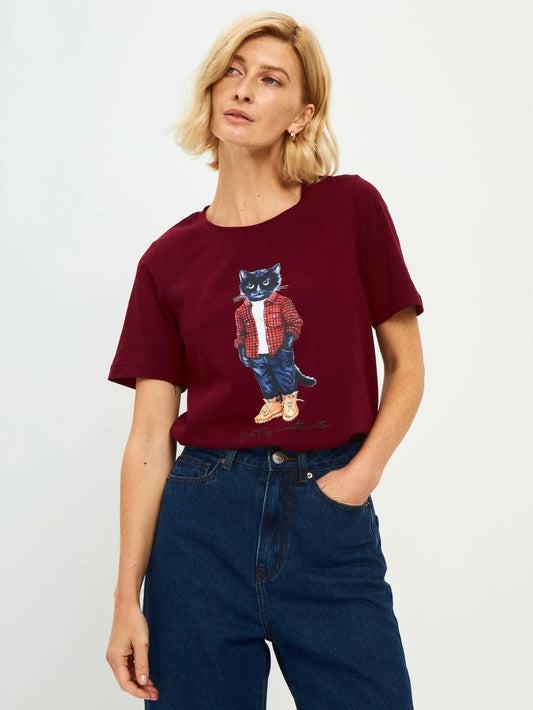 Printed T-shirt COUNTRY CAT - Maniita Lacitta