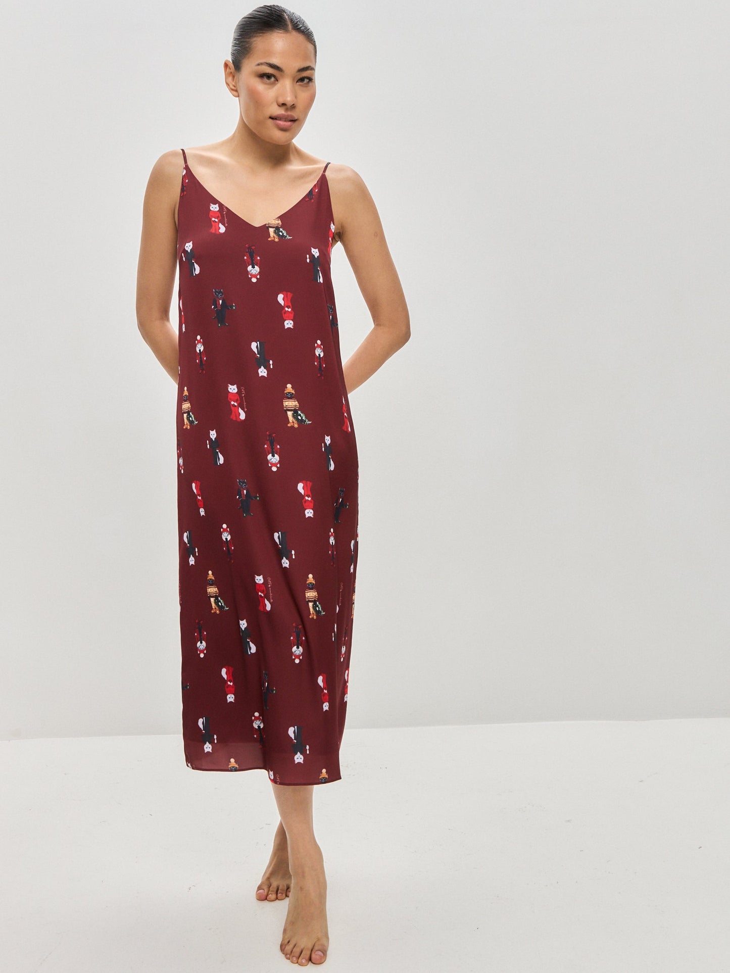 Red silk loungewear - Maniita Lacitta