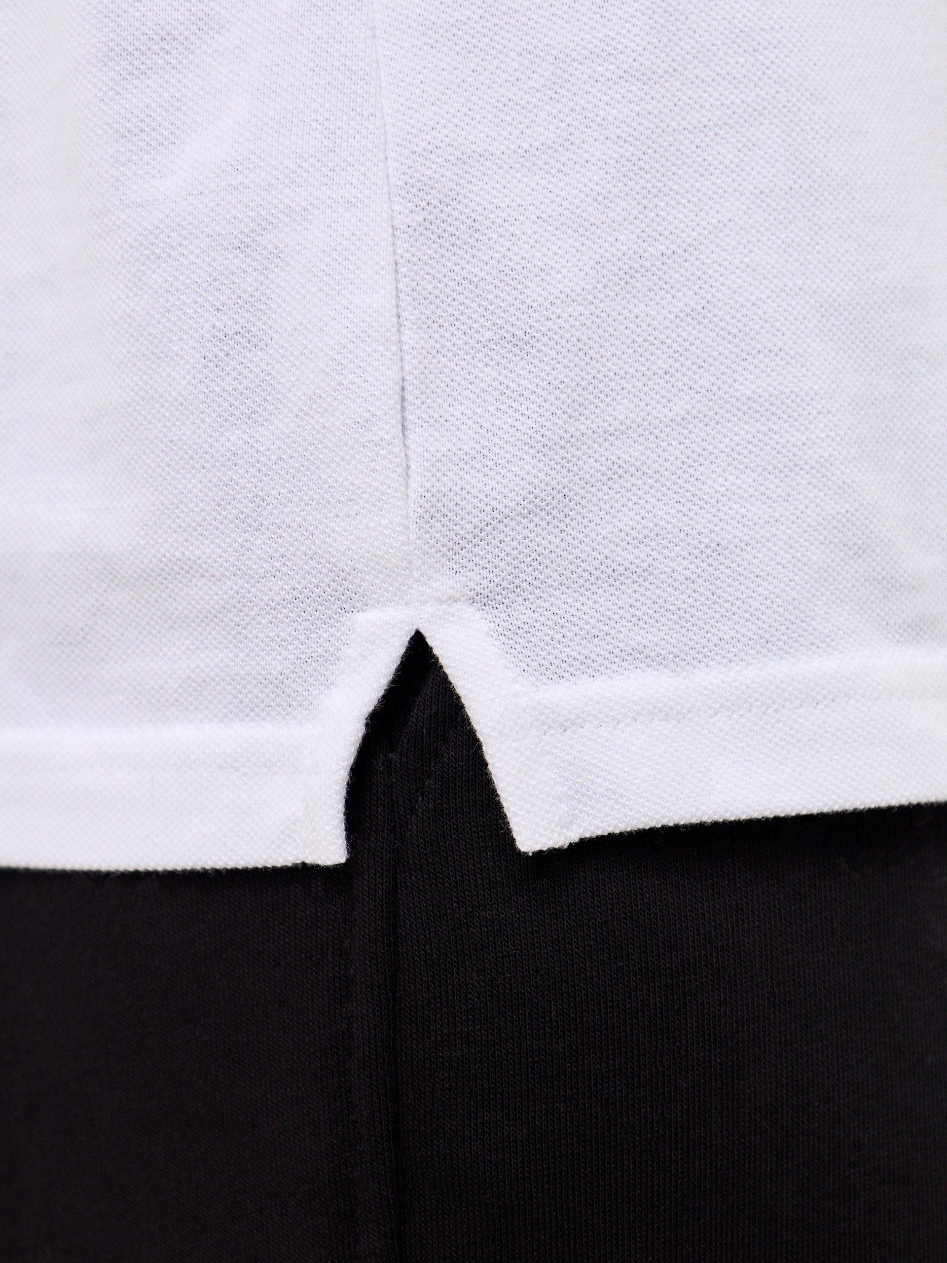 Set: women's white polo shirt with a black cat and black wide-leg sweatpants - Maniita Lacitta