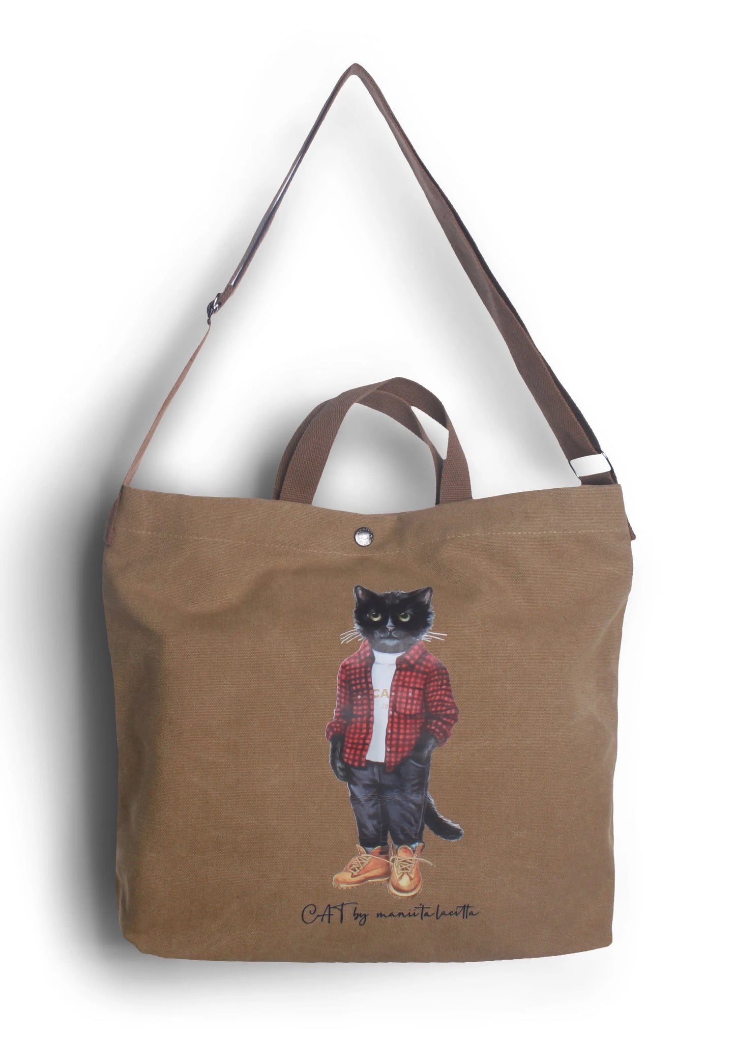 Shopper beige with COUNTRY CAT - maniita lacitta