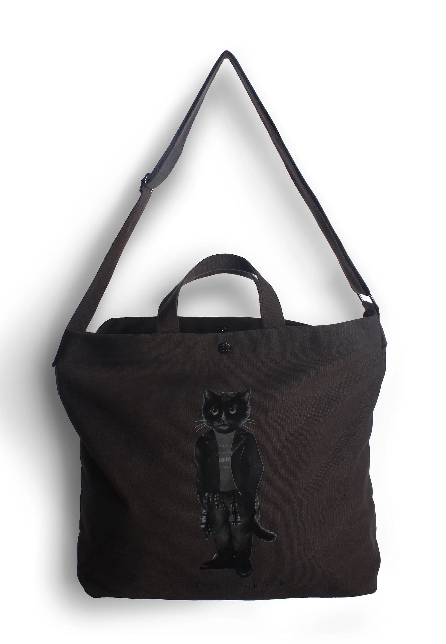 Shopper grey with ROCKER CAT - maniita lacitta