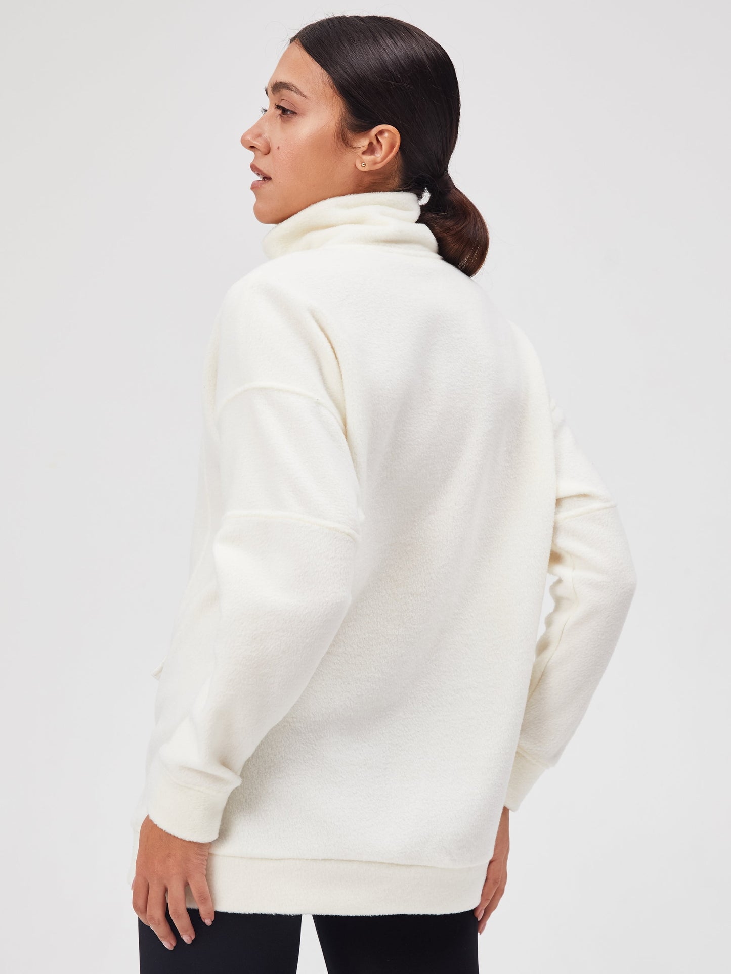 White Fleece sweatshirt - Maniita Lacitta