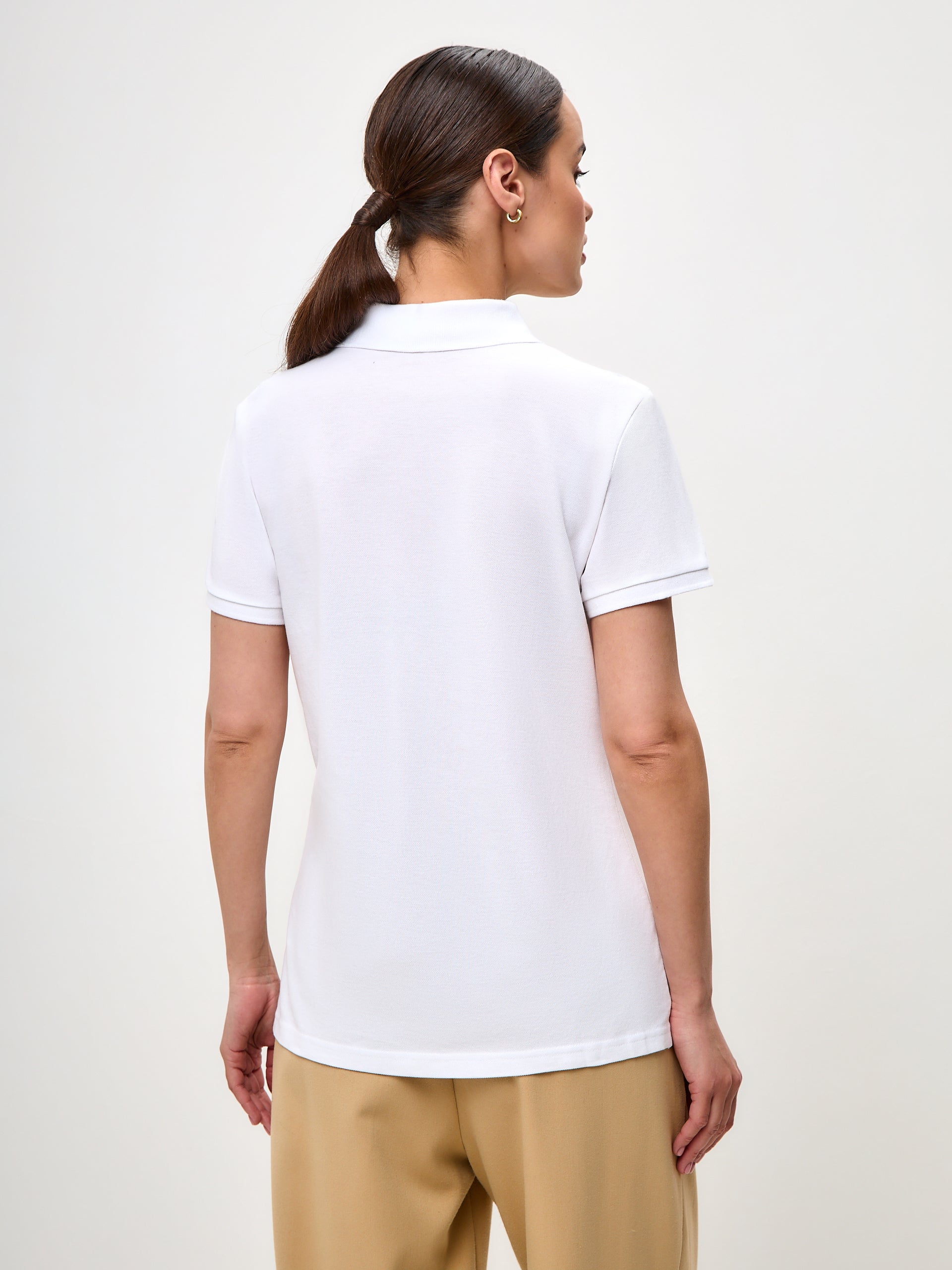 White Polo T-shirt CAT - Maniita Lacitta