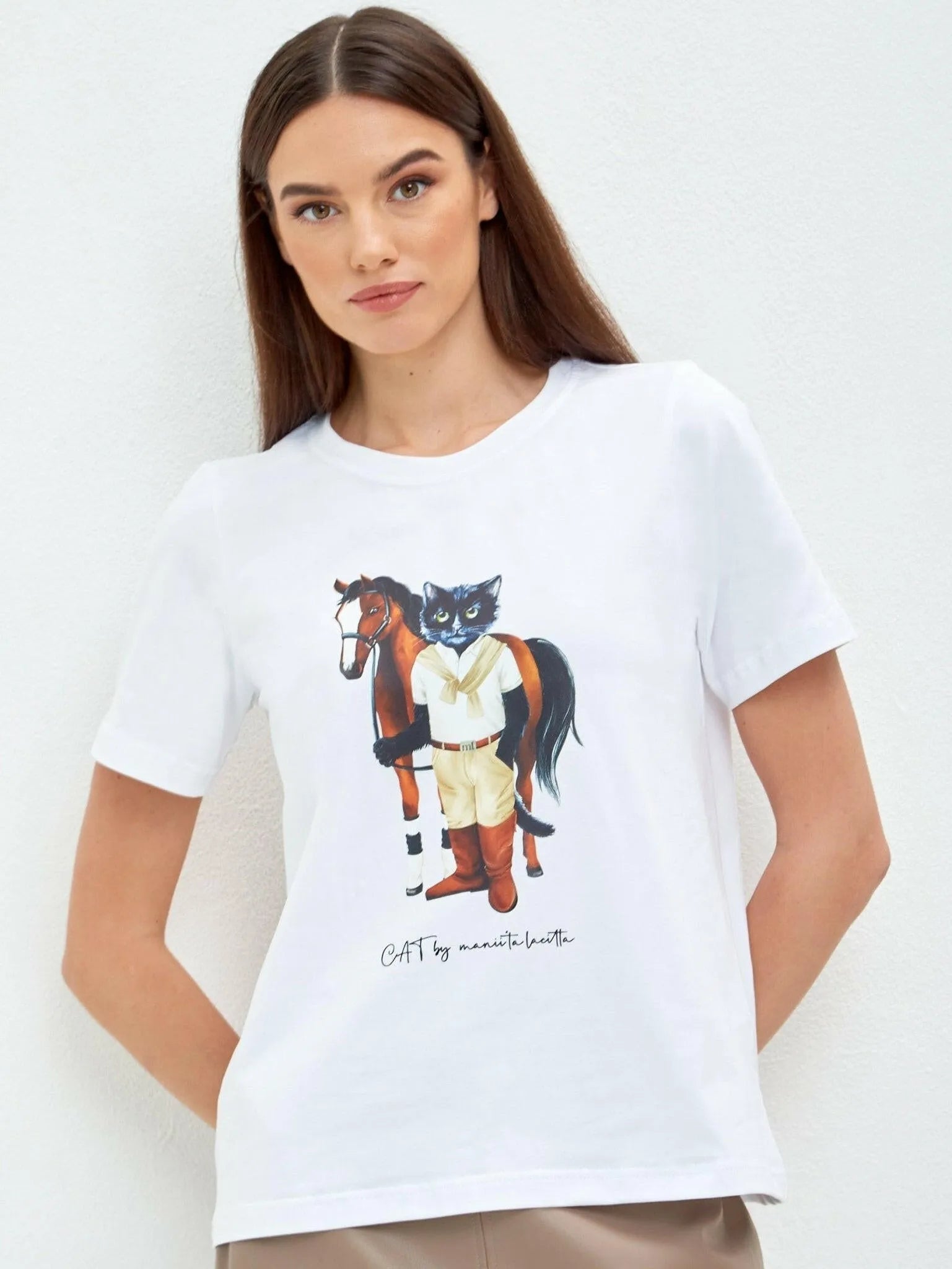 Printed T-shirt RIDER CAT - Maniita Lacitta