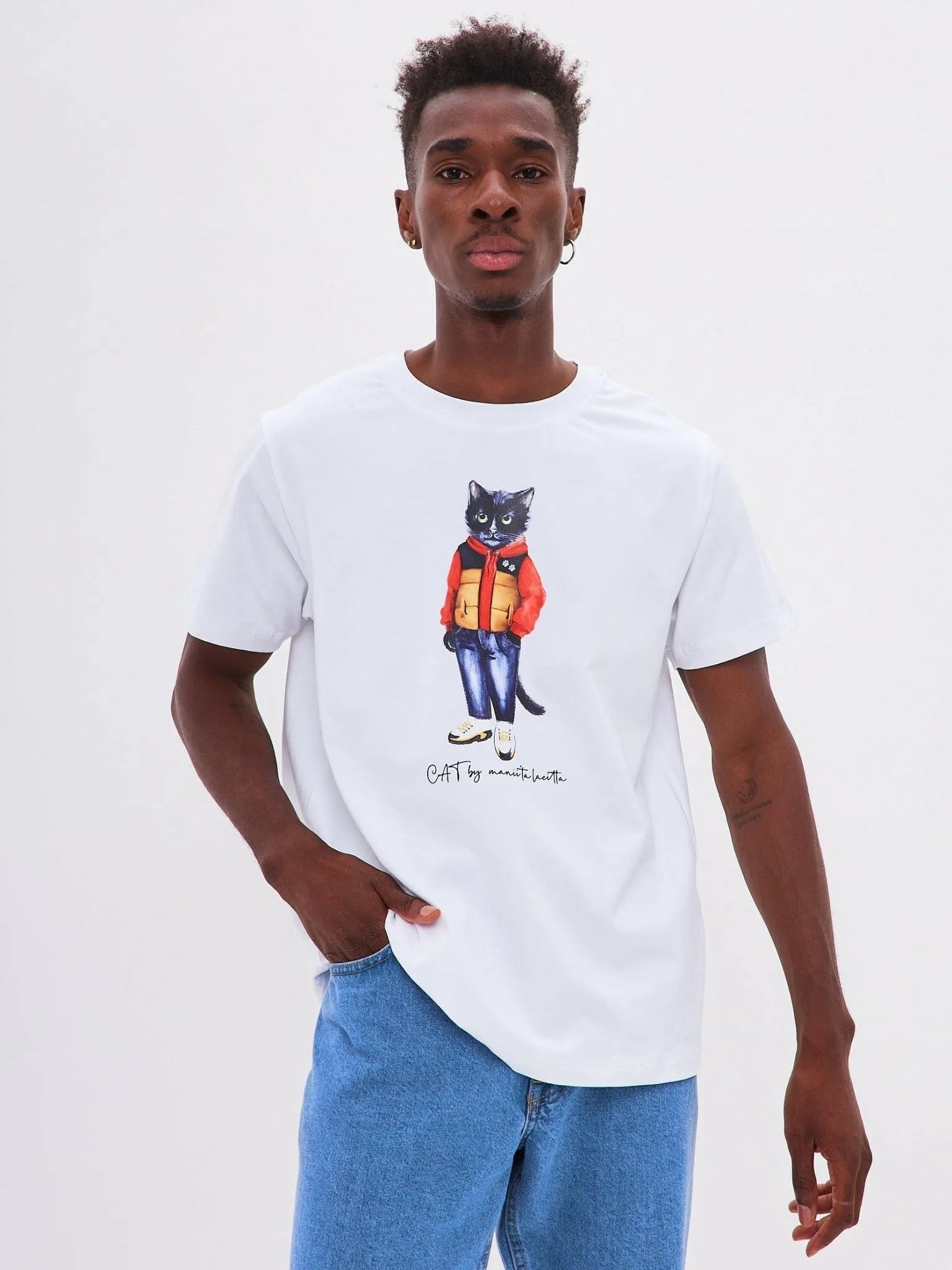 Printed T-shirt SPORT CASUAL CAT - Maniita Lacitta