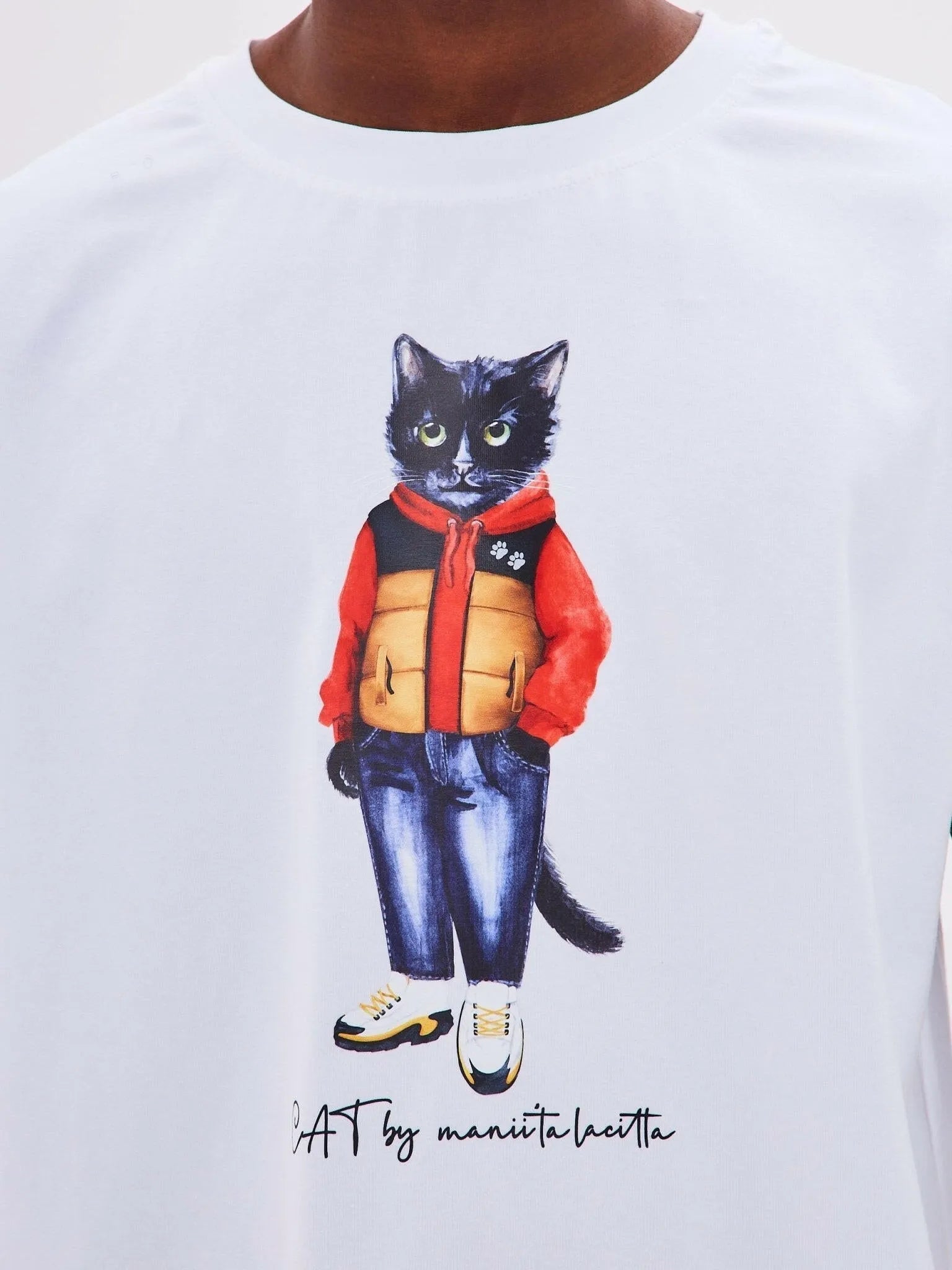 Printed T-shirt SPORT CASUAL CAT - Maniita Lacitta