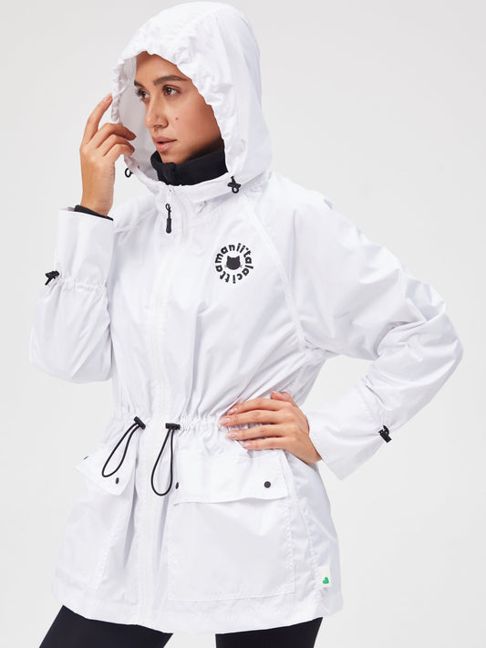 White windbreaker jacket CATWIND - Maniita Lacitta