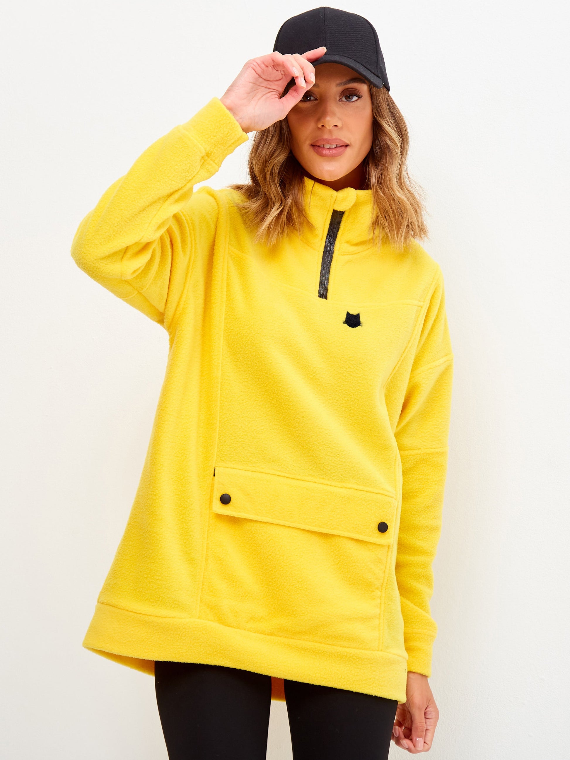 Yellow Fleece sweatshirt CATFLEES - Maniita Lacitta