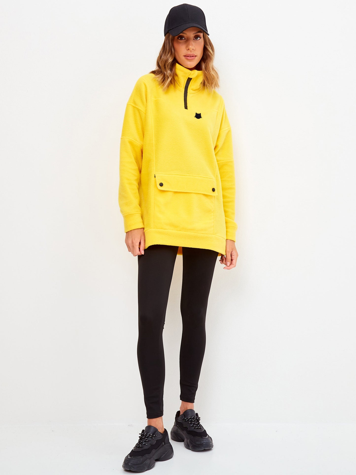 Yellow Fleece sweatshirt CATFLEES - Maniita Lacitta