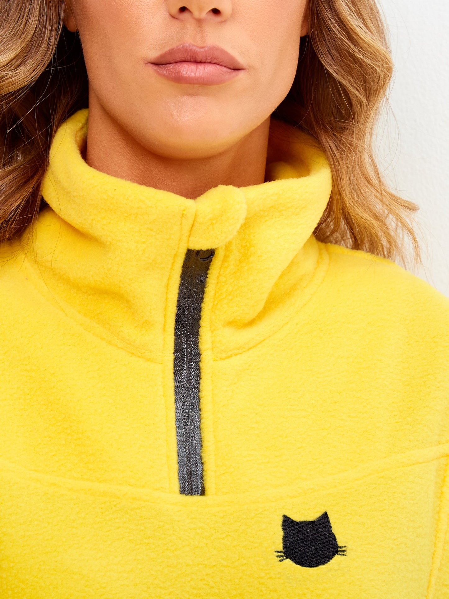 Yellow Fleece sweatshirt CATFLEES - Maniita Lacitta